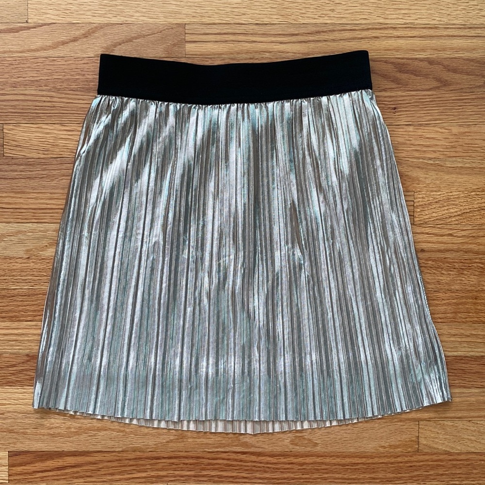 Forever 21 Gold Pleated Skirt